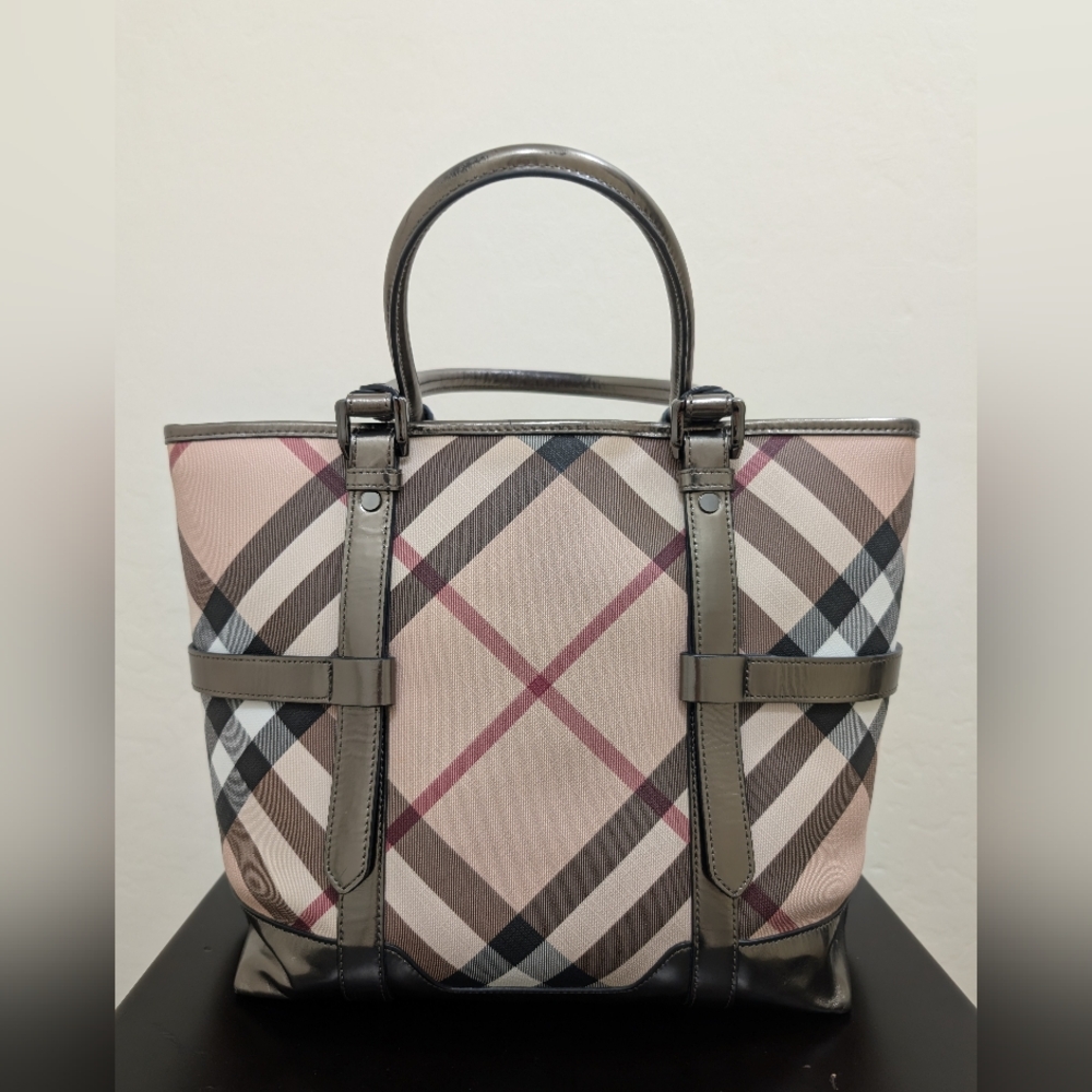 Burberry Plaid Tote Bag